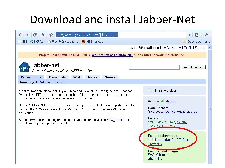 Download and install Jabber-Net 27 