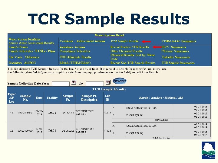 TCR Sample Results 