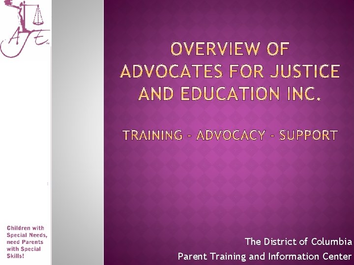 The District of Columbia Parent Training and Information Center 