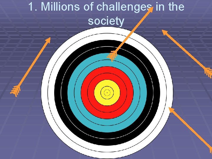 1. Millions of challenges in the society 