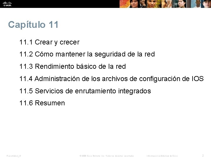 Capítulo 11 11. 1 Crear y crecer 11. 2 Cómo mantener la seguridad de Capítulo 11 11. 1 Crear y crecer 11. 2 Cómo mantener la seguridad de