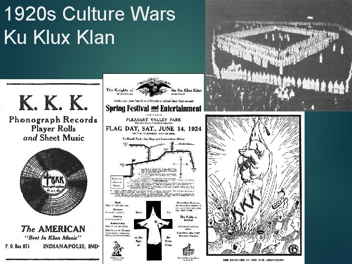 1920 s Culture Wars Ku Klux Klan 
