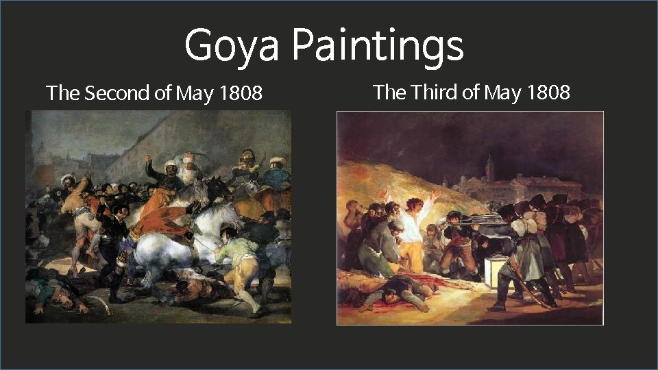 Goya Paintings The Second of May 1808 The Third of May 1808 