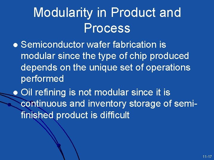 Modularity in Product and Process Semiconductor wafer fabrication is modular since the type of Modularity in Product and Process Semiconductor wafer fabrication is modular since the type of