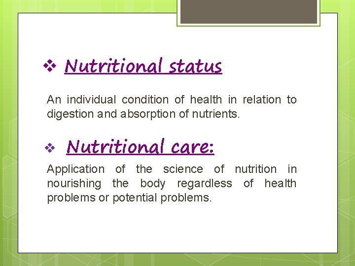 Nutrients Status Lecture 1 CHS 214 Introduction to the Science
