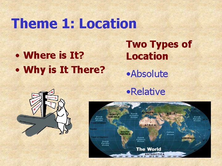 Theme 1: Location • Where is It? • Why is It There? Two Types