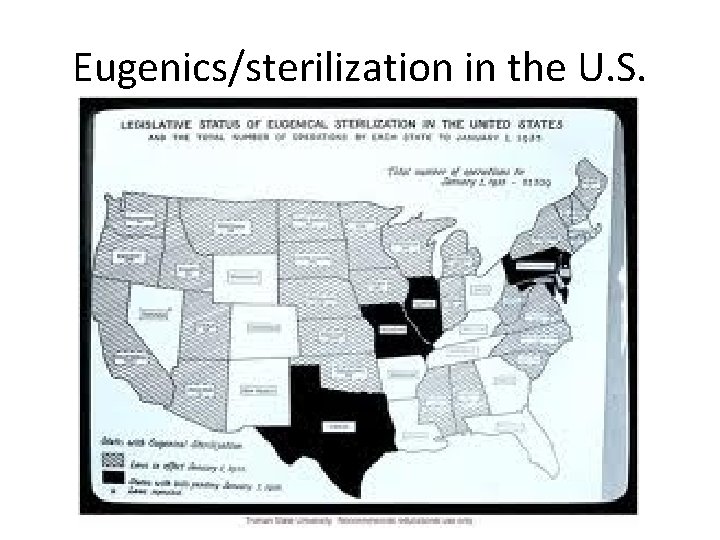 Eugenics/sterilization in the U. S. 