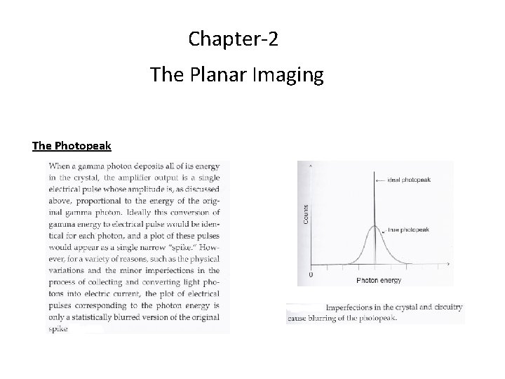 Chapter-2 The Planar Imaging The Photopeak 