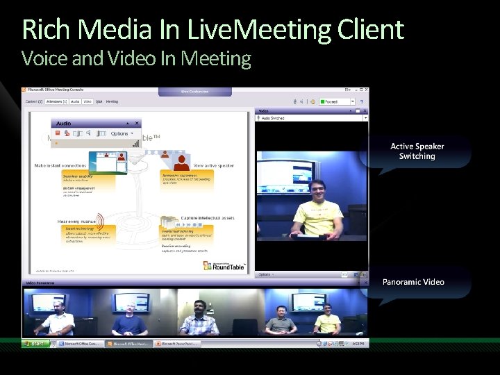 Rich Media In Live. Meeting Client Voice and Video In Meeting 