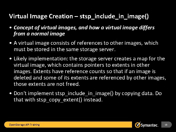 Virtual Image Creation – stsp_include_in_image() • Concept of virtual images, and how a virtual