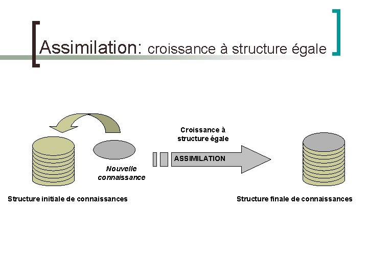 Assimilation: croissance à structure égale Croissance à structure égale ASSIMILATION Nouvelle connaissance Structure initiale