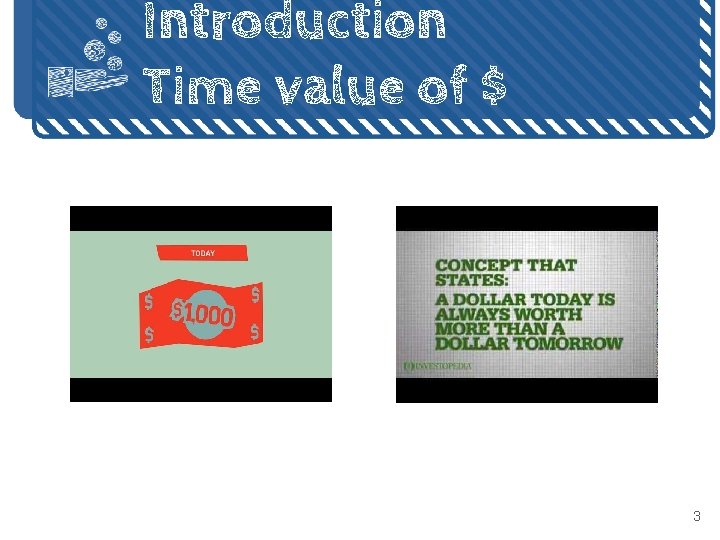 Introduction Time value of $ 3 