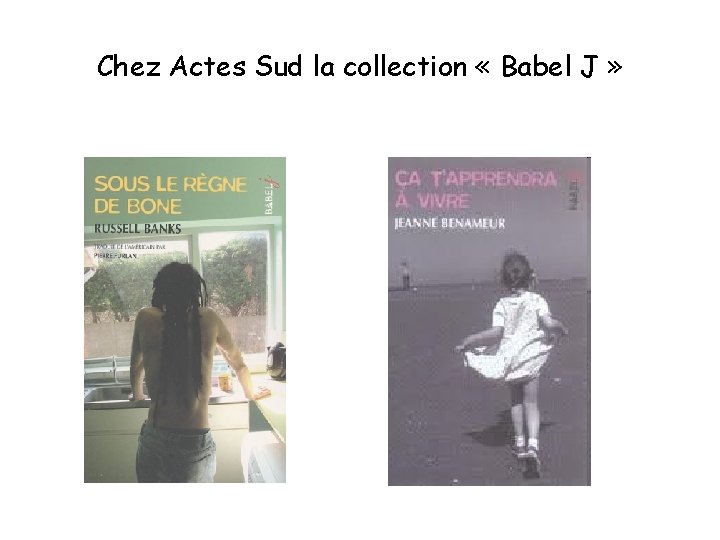 Chez Actes Sud la collection « Babel J » 