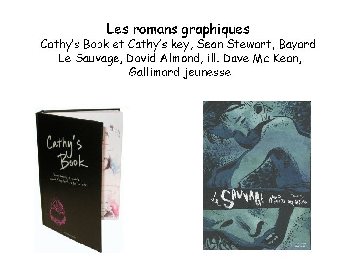 Les romans graphiques Cathy’s Book et Cathy’s key, Sean Stewart, Bayard Le Sauvage, David