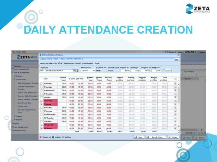 DAILY ATTENDANCE CREATION 
