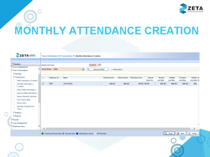 MONTHLY ATTENDANCE CREATION 