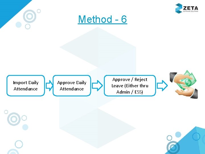 Method - 6 Import Daily Attendance Approve / Reject Leave (Either thru Admin /