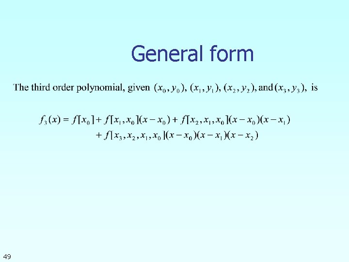 General form 49 