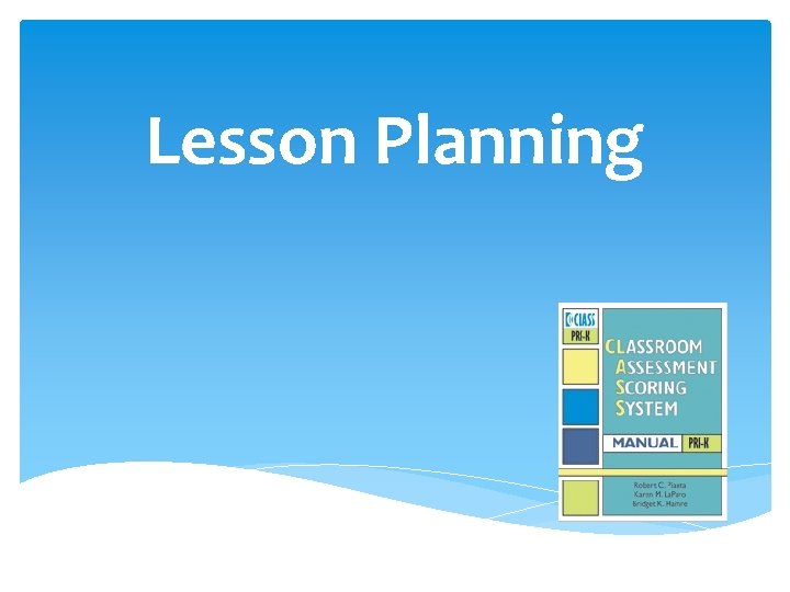 Lesson Planning 