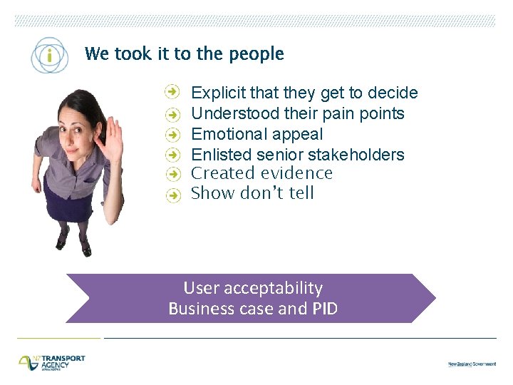 We took it to the people Explicit that they get to decide Understood their