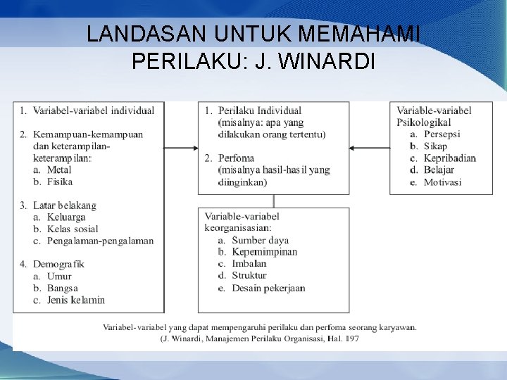 LANDASAN UNTUK MEMAHAMI PERILAKU: J. WINARDI 