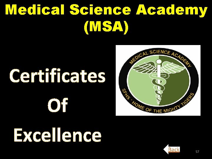 Medical Science Academy (MSA) Certificates Of Excellence Back 57 Medical Science Academy (MSA) Certificates Of Excellence Back 57
