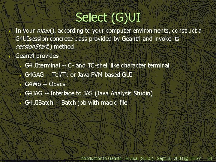 Select (G)UI 4 4 In your main(), according to your computer environments, construct a