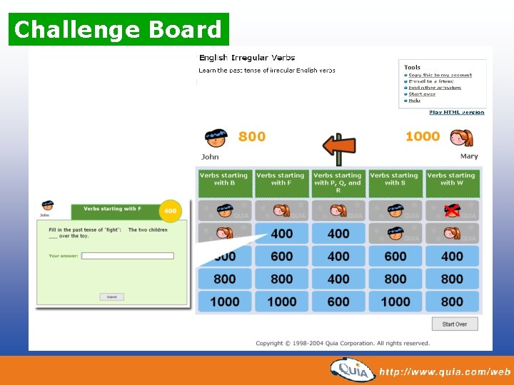 Challenge Board Challenge Board