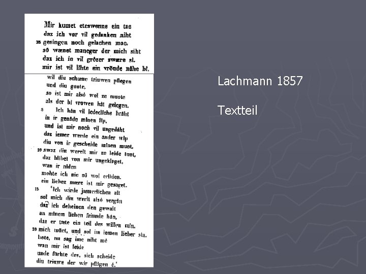 Lachmann 1857 Textteil 