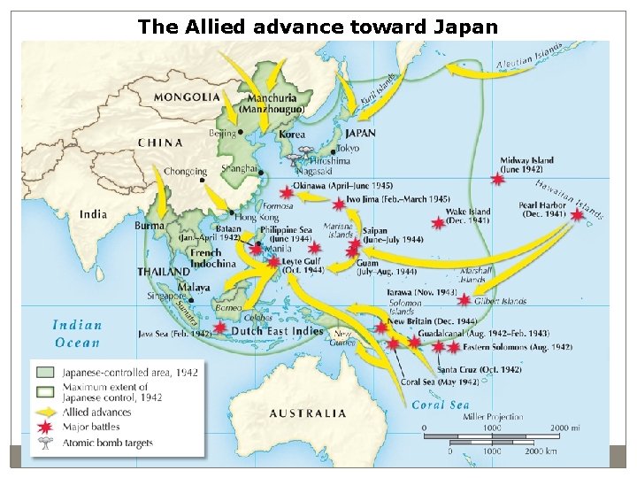 The Allied advance toward Japan 