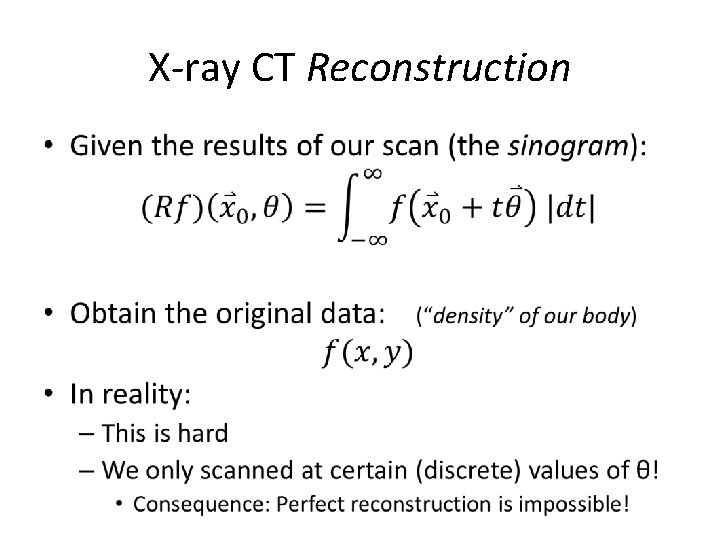 X-ray CT Reconstruction • 