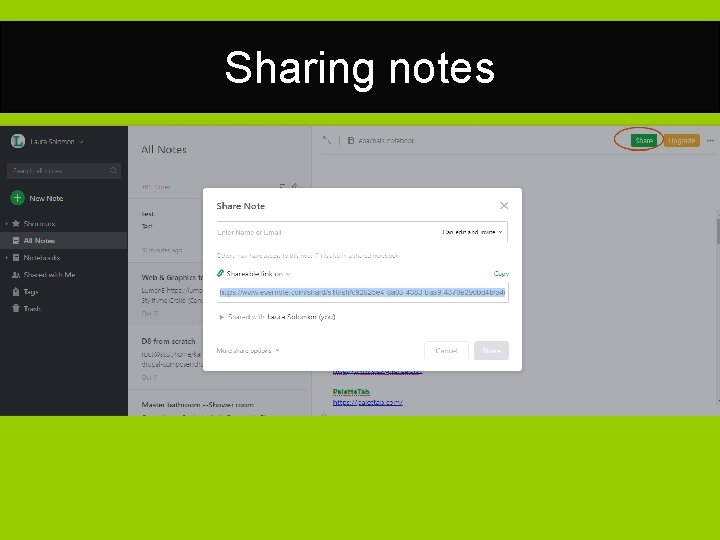 Sharing notes 