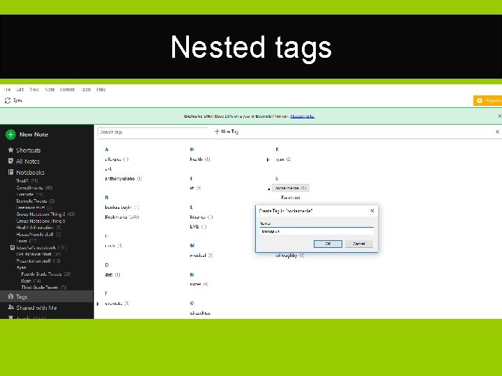 Nested tags 