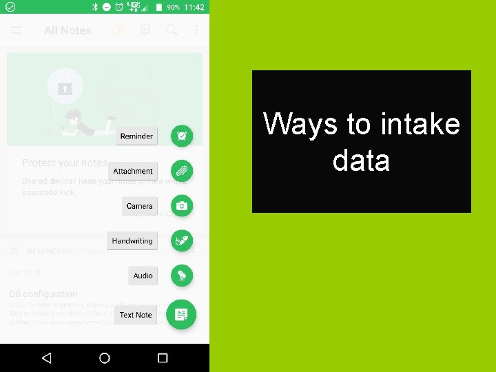 Ways to intake data 