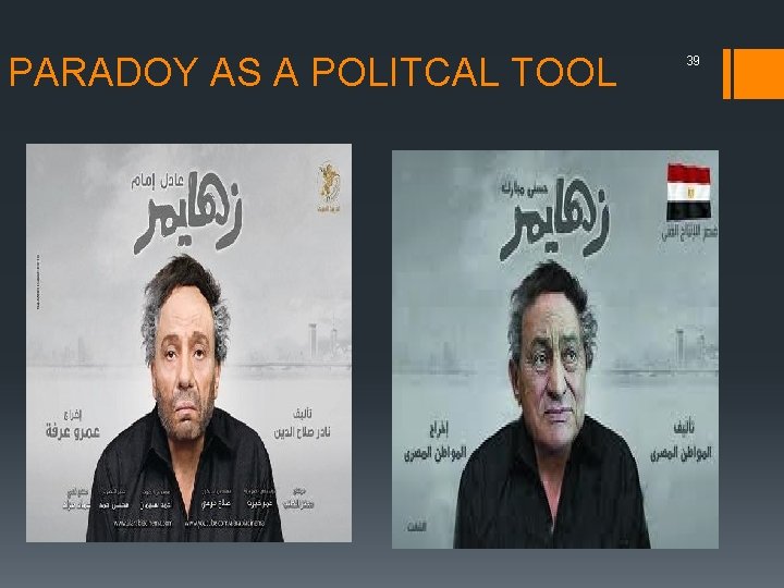 PARADOY AS A POLITCAL TOOL 39 