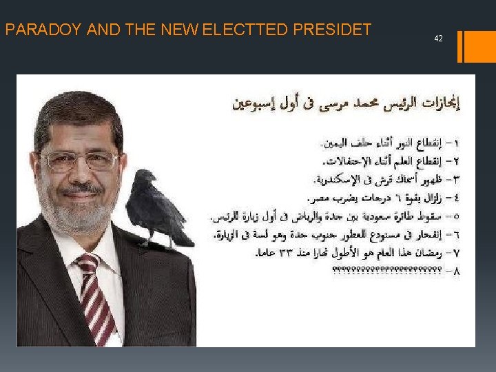 PARADOY AND THE NEW ELECTTED PRESIDET 42 