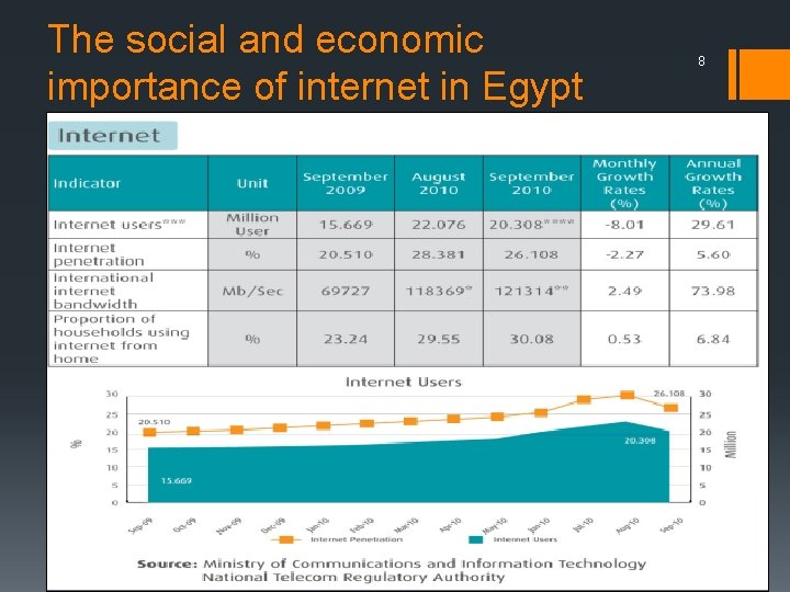 The social and economic importance of internet in Egypt 8 