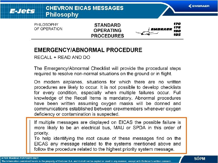 Section 14 -09 – NAVIGATION CHEVRON EICAS MESSAGESSYSTEM Philosophy 3 SÓPM Issue: Nov, 2003