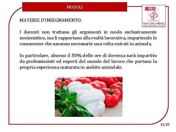 MODULI MATERIE D’INSEGNAMENTO: I docenti non trattano gli argomenti in modo esclusivamente nozionistico, ma