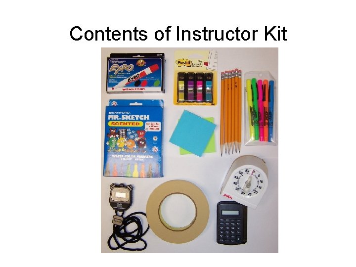 Contents of Instructor Kit 