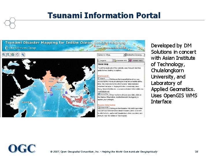 Tsunami Information Portal Developed by DM Solutions in concert with Asian Institute of Technology,