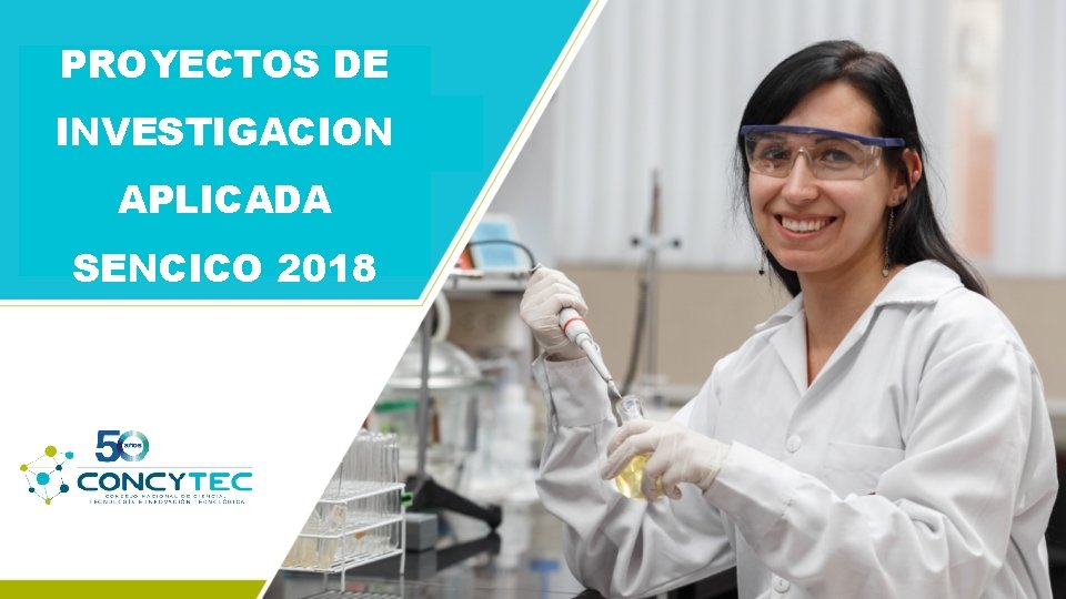 PROYECTOS DE INVESTIGACION Clic para editar título. APLICADA SENCICO 2018 