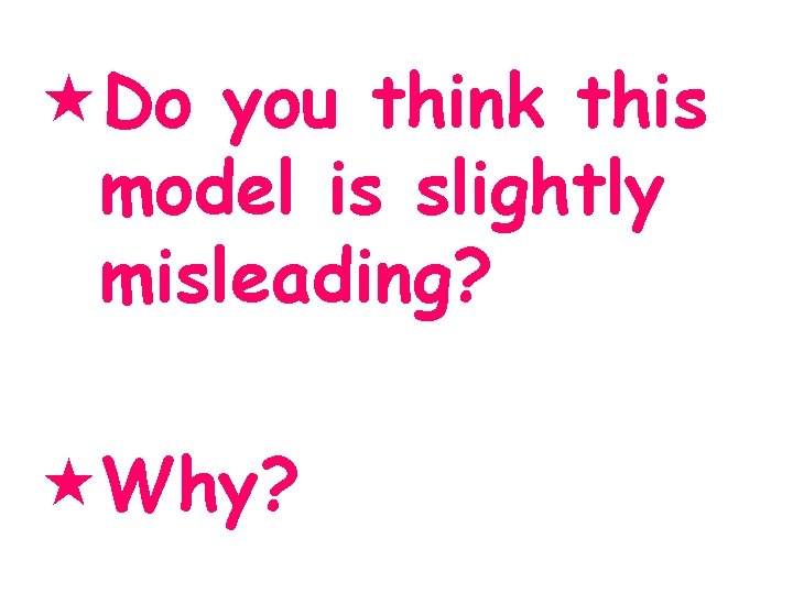  «Do you think this model is slightly misleading? «Why? 