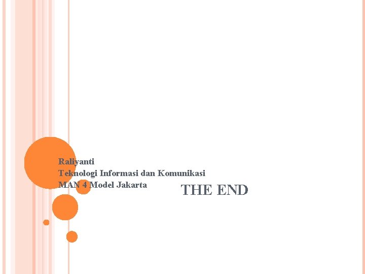 Raliyanti Teknologi Informasi dan Komunikasi MAN 4 Model Jakarta THE END 