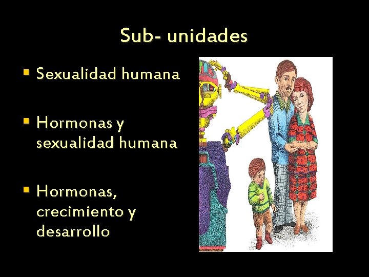 Sub- unidades § Sexualidad humana § Hormonas y sexualidad humana § Hormonas, crecimiento y