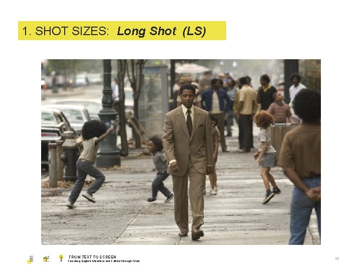 1. SHOT SIZES: Long Shot (LS) FROM TEXT TO SCREEN Teaching English Literature and