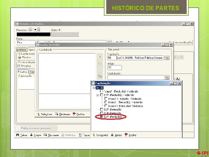 HISTÓRICO DE PARTES HISTÓRICO DE PARTES