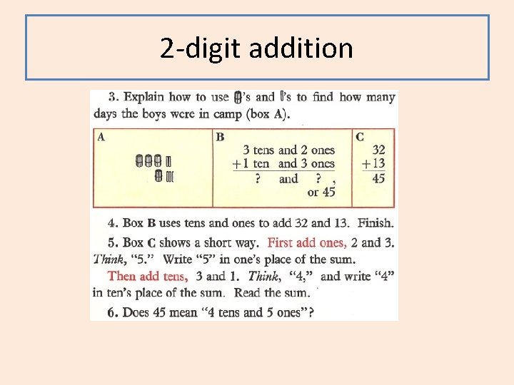 2 -digit addition 