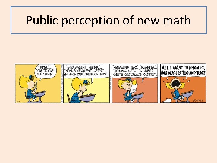 Public perception of new math 