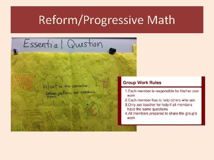 Reform/Progressive Math 